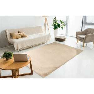 Carpet fluffy high pile plain surface non-slip backing – Rabbit Light 525 | Kayoom