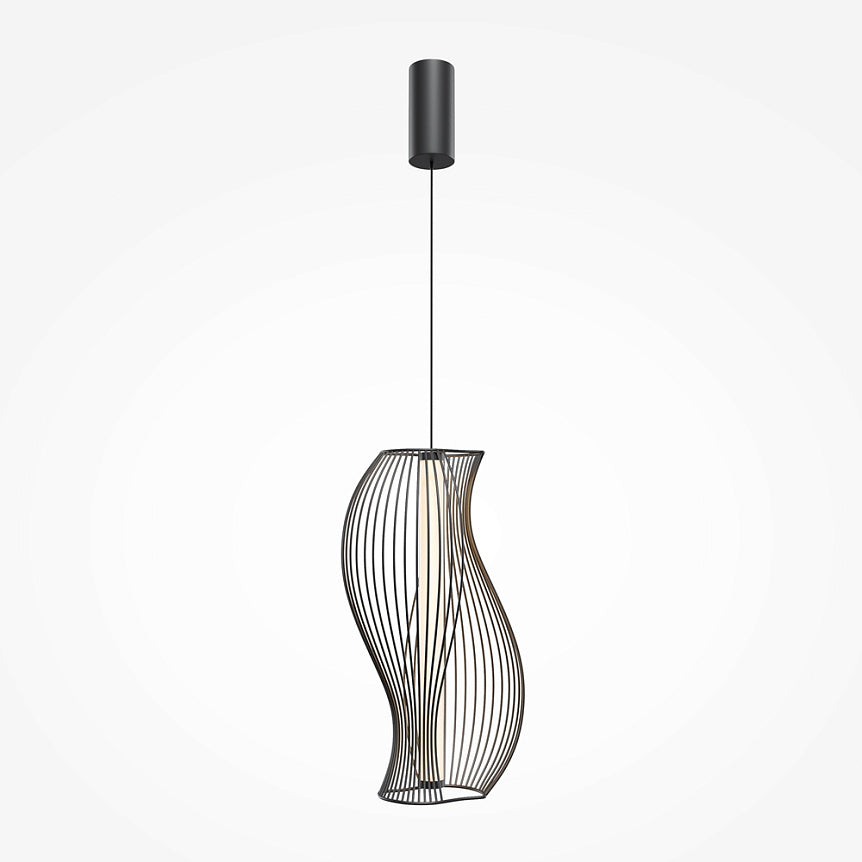 Pendant Light Black Metal Acrylic Elements Modern Linear Design – Shadows of the Past | Maytoni