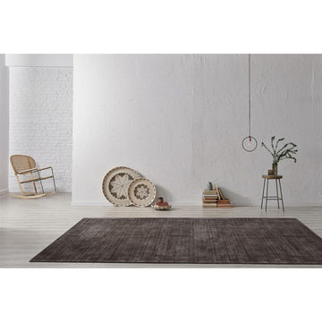 Teppich – Braun Viskose, Weiche Oberfläche, Premium Design, 150 cm - Bridget 125 | Kayoom