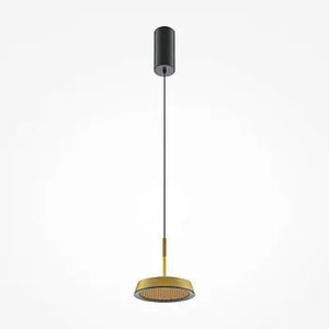 Pendant light Black-Gold ring-shaped aluminum casing Integrated LED & Modern Design – El | Maytoni