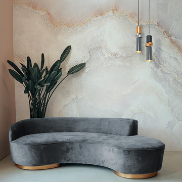 Pendant lamp Chrome metal, frosted glass & LED accent – Palette | Maytoni