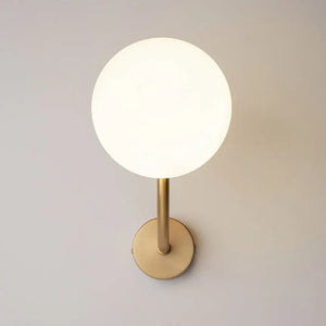 Wall light with brass finish and white opal glass shade – Rendez-vous | Maytoni