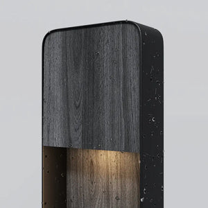 Landscape Lights black aluminum with wood-look, 7W LED, IP54 – O481FL‑L7BWD3K | Maytoni