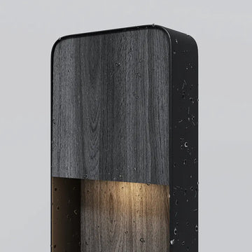Landscape Lights black aluminum with wood-look, 7W LED, IP54 – O481FL‑L7BWD3K | Maytoni