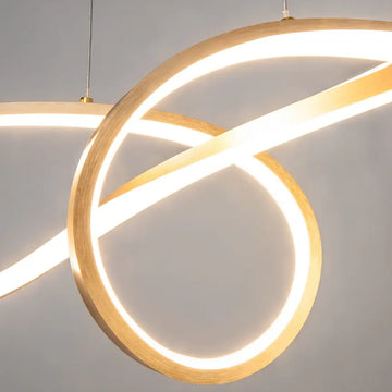 Pendelleuchte – Gold Alu, neutrales Licht, 175 cm hoch - Curve | Maytoni