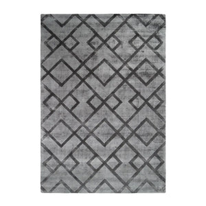 Viscose Material Rug, Textured Abstract Design, Cotton Backing – Luxury 310 | Kayoom