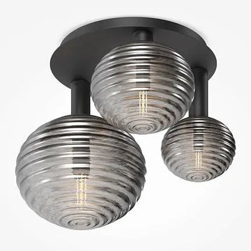 Ceiling light with black metal frame, 3×E14 sockets and 40 W – Reels | Maytoni