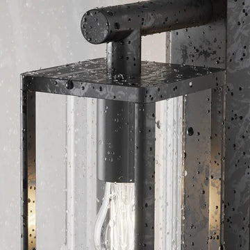 Wall light with graphite-colored aluminum base and clear plastic diffuser – Cell | Maytoni