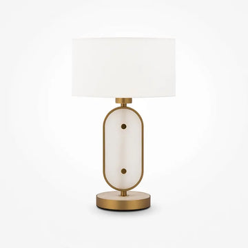 Table Lamp Brass Metal, Natural Stone Accent & Integrated LED – Marmo | Maytoni