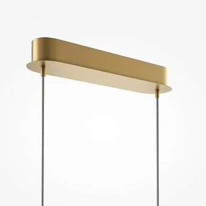 Pendant Lamp Slim Black-Gold Tube Design LED - Curve | Maytoni