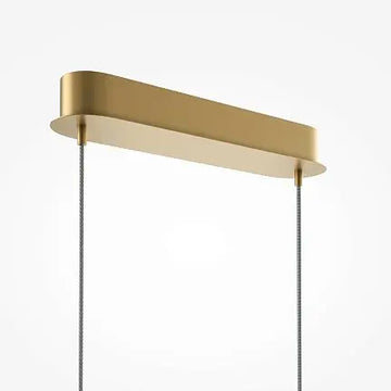 Pendant Lamp Slim Black-Gold Tube Design LED - Curve | Maytoni