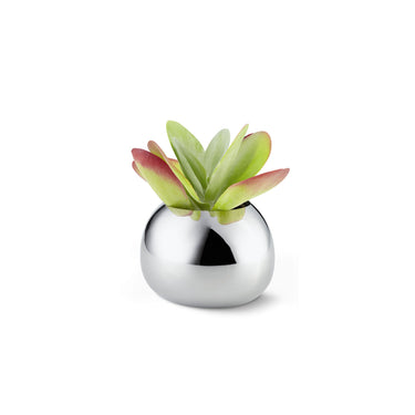 Vase mit hochglanzpolierter Edelstahloberfläche, Bauchiger Taillenform, Zeitlos-minimalistischem Design – Bella | Philippi