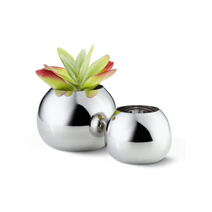 Vase mit hochglanzpolierter Edelstahloberfläche, Bauchiger Taillenform, Zeitlos-minimalistischem Design – Bella | Philippi