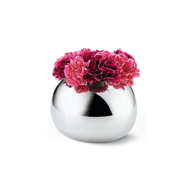 Vase mit hochglanzpolierter Edelstahloberfläche, Bauchiger Taillenform, Zeitlos-minimalistischem Design – Bella | Philippi