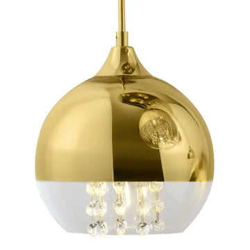 Pendelleuchte – Goldfarbenes Metall, Transparentes Glas, 5 × E27, Höhe 95 cm - Fermi | Maytoni