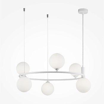 Pendelleuchte mit modernem Ring - Design, weißem Metallrahmen und Acryl - Diffusor – Ring | Maytoni - Esszett Luxury | Stilvolles Wohnen mit Charakter