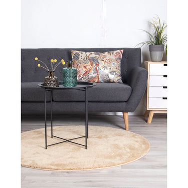 Side Table – Black Steel, Round Shape, Minimalist Design – Bastia | House Nordic