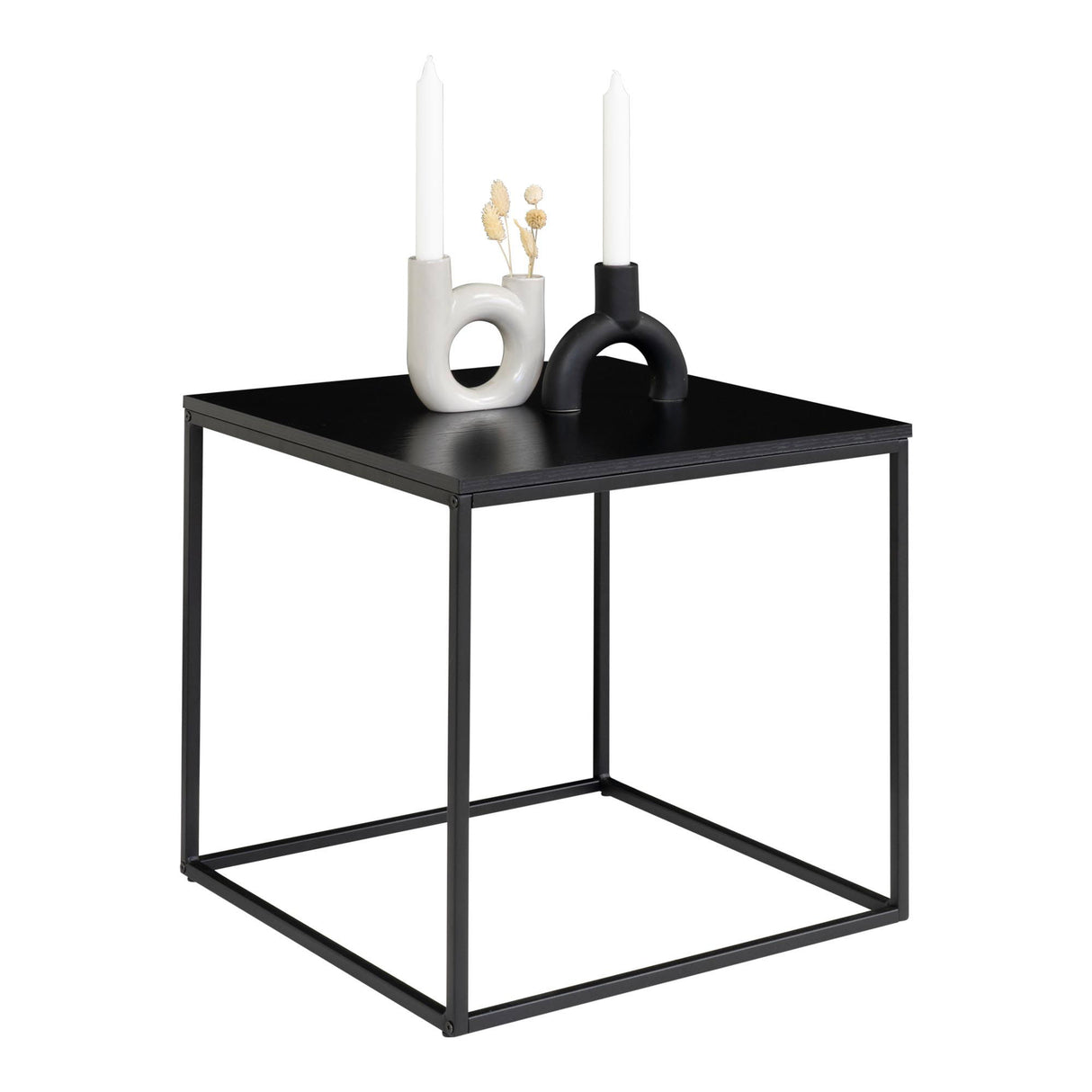 Side table – Black metal, Black top, Minimalist Nordic – Vita | House Nordic