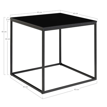 Side table – Black metal, Black top, Minimalist Nordic – Vita | House Nordic