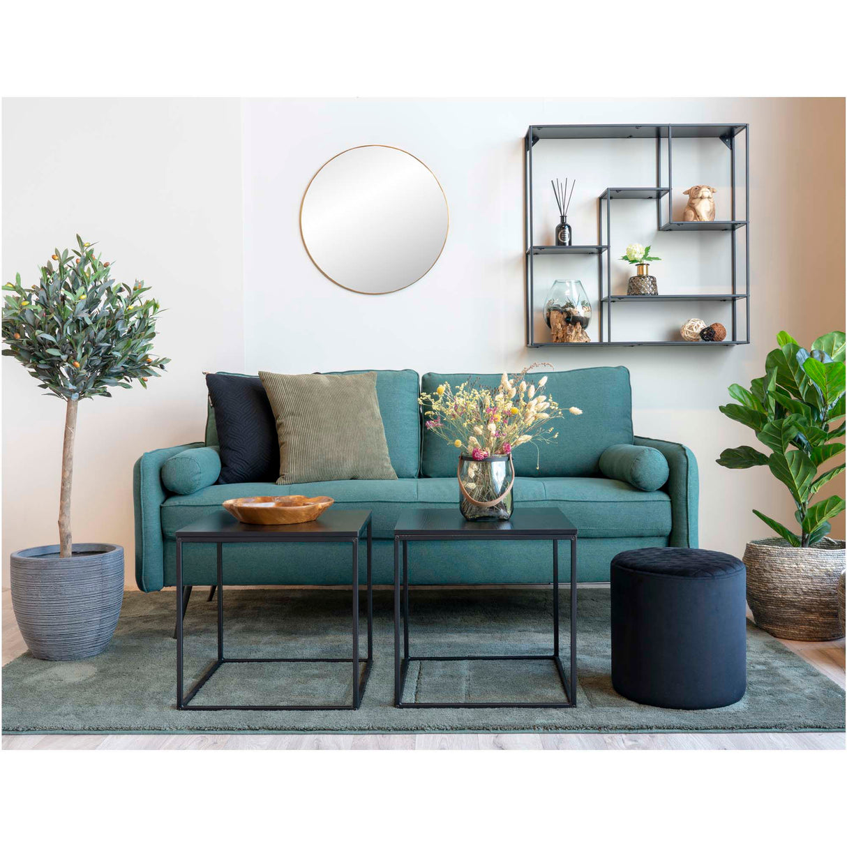 Side table – Black metal, Black top, Minimalist Nordic – Vita | House Nordic