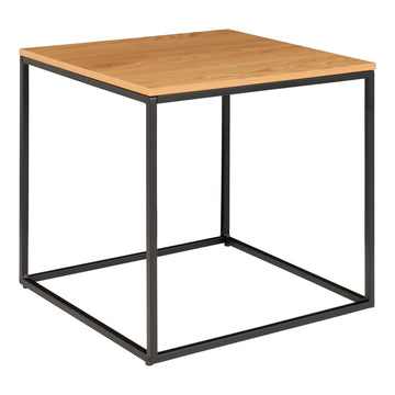 Beistelltisch – Eiche Optik, Schwarzes Metallgestell, 45 cm Höhe - Vita | House Nordic