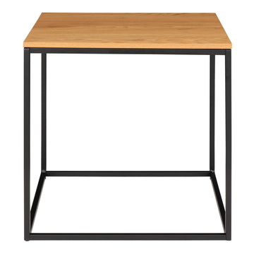 Beistelltisch – Eiche Optik, Schwarzes Metallgestell, 45 cm Höhe - Vita | House Nordic