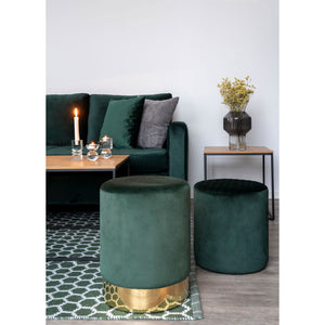 Beistelltisch – Eiche Optik, Schwarzes Metallgestell, 45 cm Höhe - Vita | House Nordic