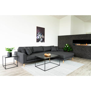 Couchtisch – Schwarz, Stahlgestell, 45 cm hoch - Vita | House Nordic