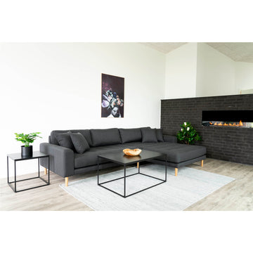 Couchtisch – Schwarz, Stahlgestell, 45 cm hoch - Vita | House Nordic