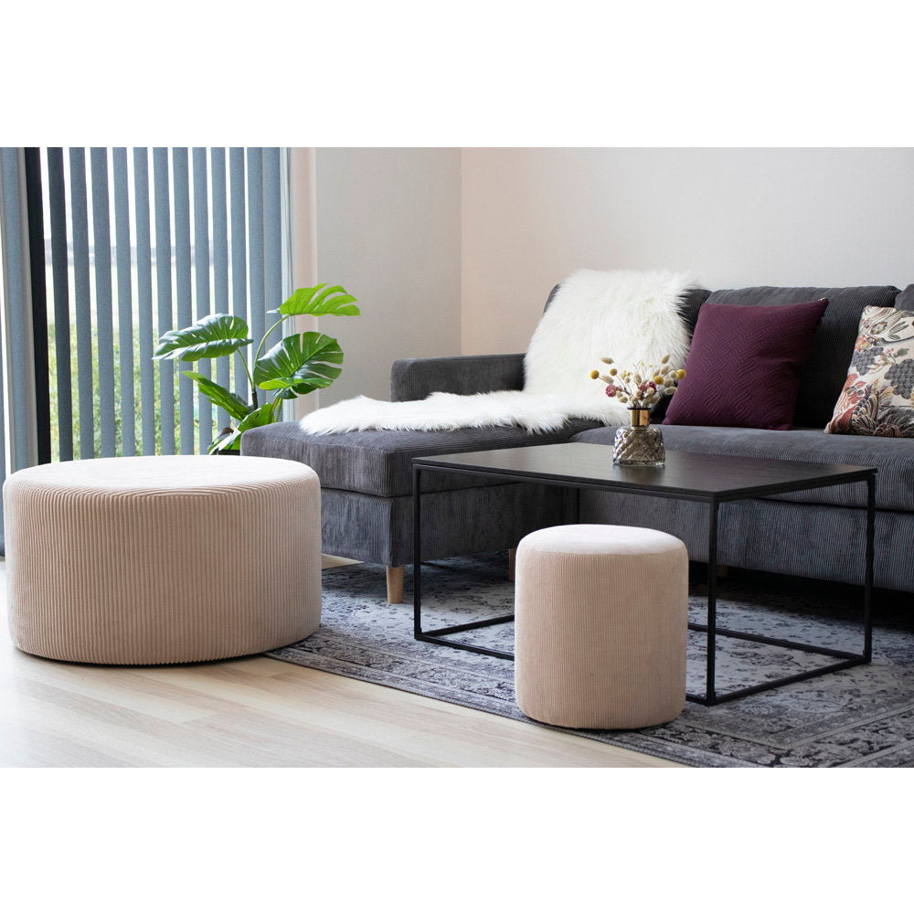 Couchtisch – Schwarz, Stahlgestell, 45 cm hoch - Vita | House Nordic