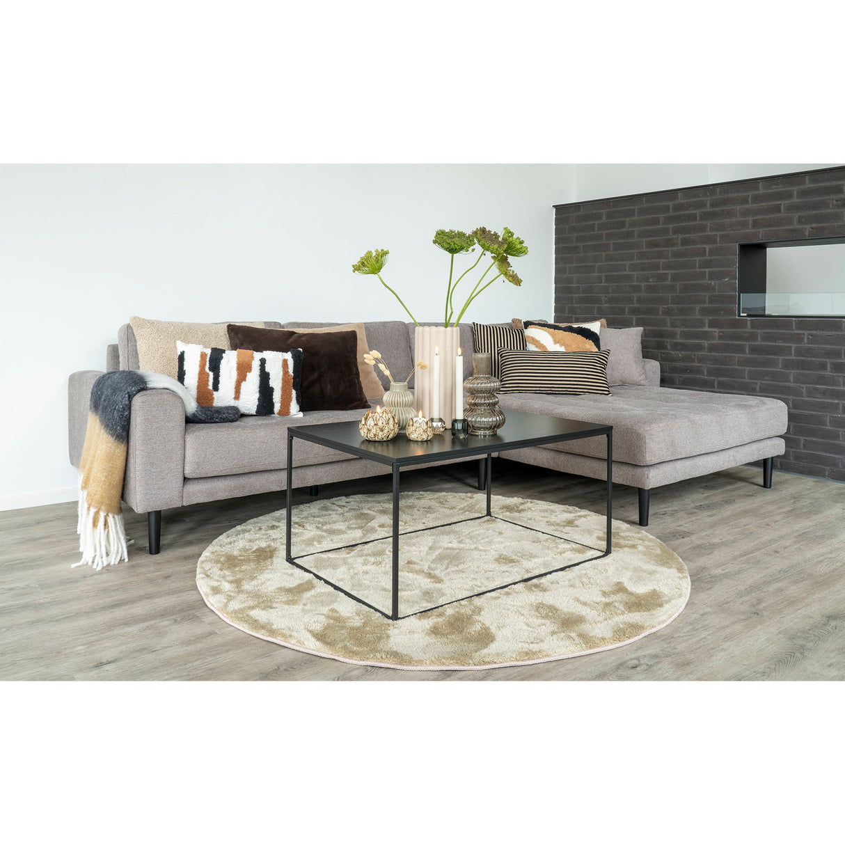 Couchtisch – Schwarz, Stahlgestell, 45 cm hoch - Vita | House Nordic