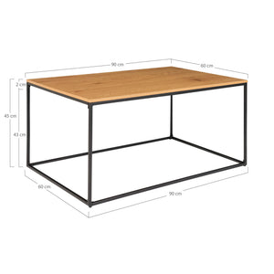 Coffee Table – Black Legs, Marble Look, Scandinavian Design – Vita | House Nordic