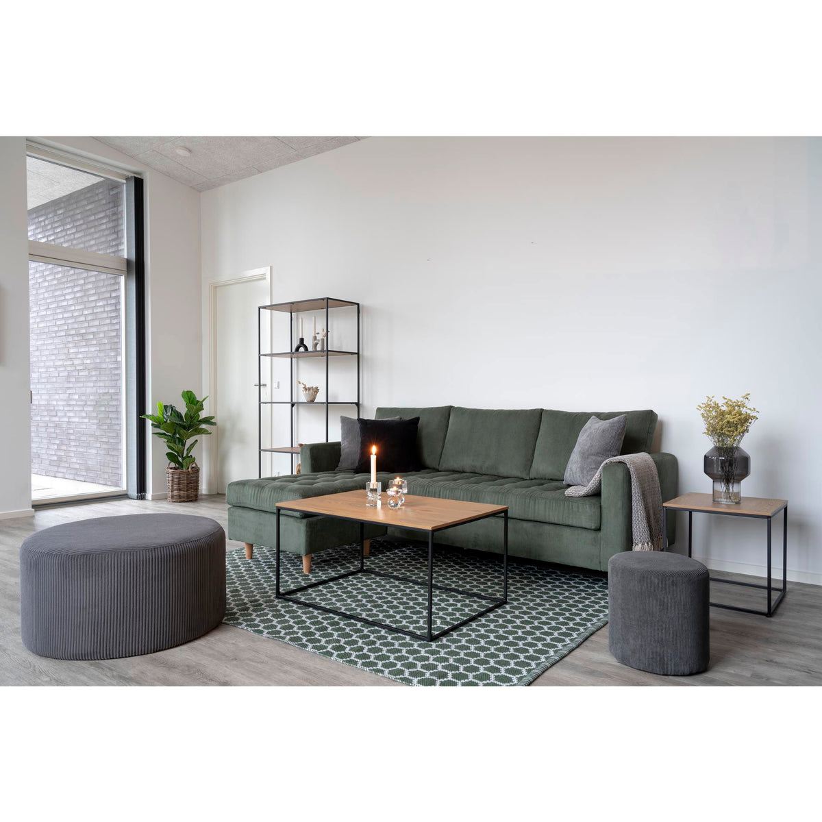 Coffee Table – Black Legs, Marble Look, Scandinavian Design – Vita | House Nordic