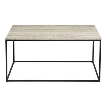 Couchtisch – Travertinoptik, Stahlrahmen, 45 cm - Vita | House Nordic