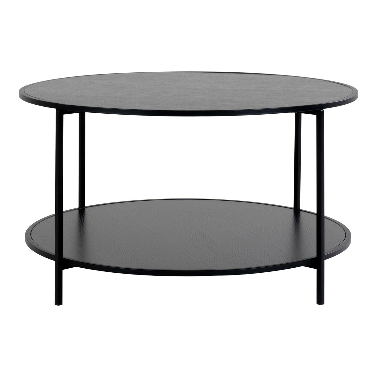 Couchtisch – Schwarzer Stahl, 2 Ablagen, 45cm hoch - Vita | House Nordic