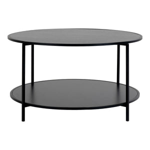 Couchtisch – Schwarzer Stahl, 2 Ablagen, 45cm hoch - Vita | House Nordic