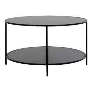 Couchtisch – Schwarzer Stahl, 2 Ablagen, 45cm hoch - Vita | House Nordic