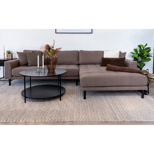 Couchtisch – Schwarzer Stahl, 2 Ablagen, 45cm hoch - Vita | House Nordic