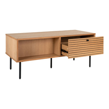 Couchtisch – Eichenfurnier, Zwei Schubladen, 45 cm Höhe - Kyoto | House Nordic