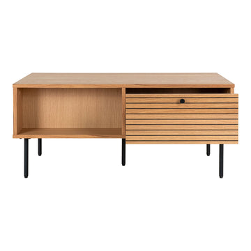 Couchtisch – Eichenfurnier, Zwei Schubladen, 45 cm Höhe - Kyoto | House Nordic