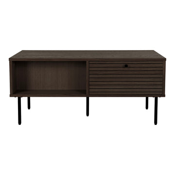 Couchtisch – Zwei Schubladen, geräuchertes Eichenfurnier, 45 cm hoch - Kyoto | House Nordic