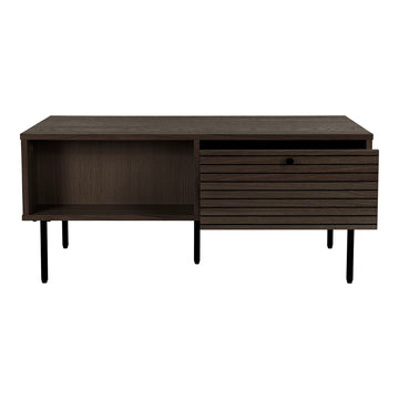 Couchtisch – Zwei Schubladen, geräuchertes Eichenfurnier, 45 cm hoch - Kyoto | House Nordic