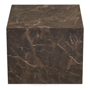 Coffee table – Marble look, Brown surface, Scandinavian Design – Prague | House Nordic