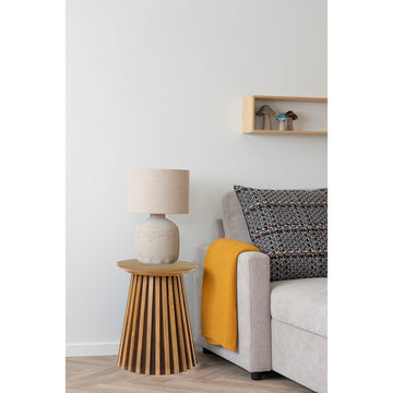 Beistelltisch – Eichenfurnier, Lamellenfuß, 50cm hoch - Osaka | House Nordic