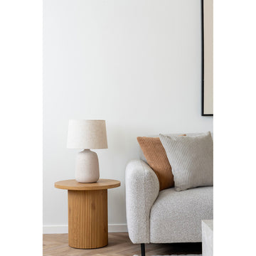 Beistelltisch – MDF-Holzdekor, Runde Tischplatte, 45 cm Höhe - Boavista | House Nordic
