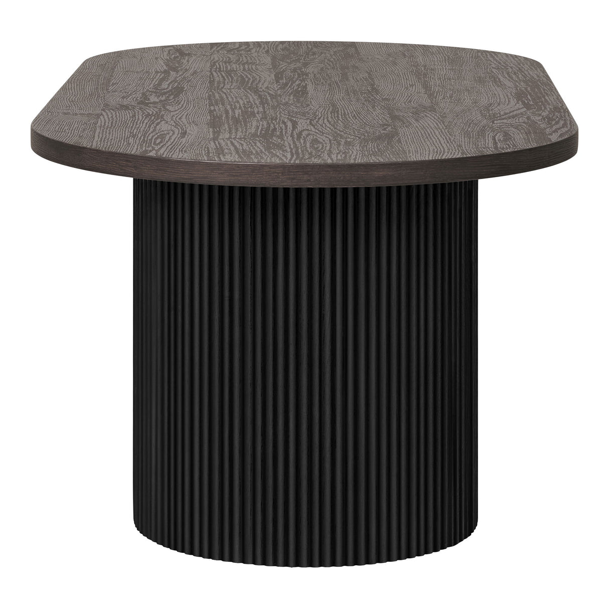 Couchtisch – Dunkelbraun, Rillenbeine, 45cm hoch - Boavista | House Nordic