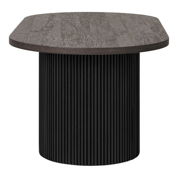 Couchtisch – Dunkelbraun, Rillenbeine, 45cm hoch - Boavista | House Nordic