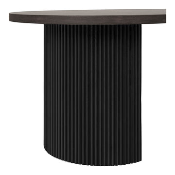 Couchtisch – Dunkelbraun, Rillenbeine, 45cm hoch - Boavista | House Nordic