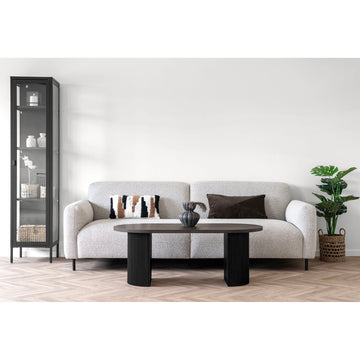 Couchtisch – Dunkelbraun, Rillenbeine, 45cm hoch - Boavista | House Nordic