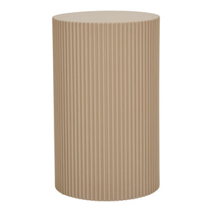Beistelltisch – Dunkelsand, Geriffelte Oberfläche, 50 cm Höhe - Farense | House Nordic